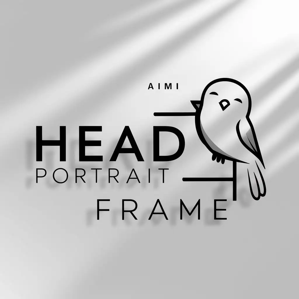 a logo design,with the text "head portrait frame", main symbol:Aimi little bird,Moderate,clear background