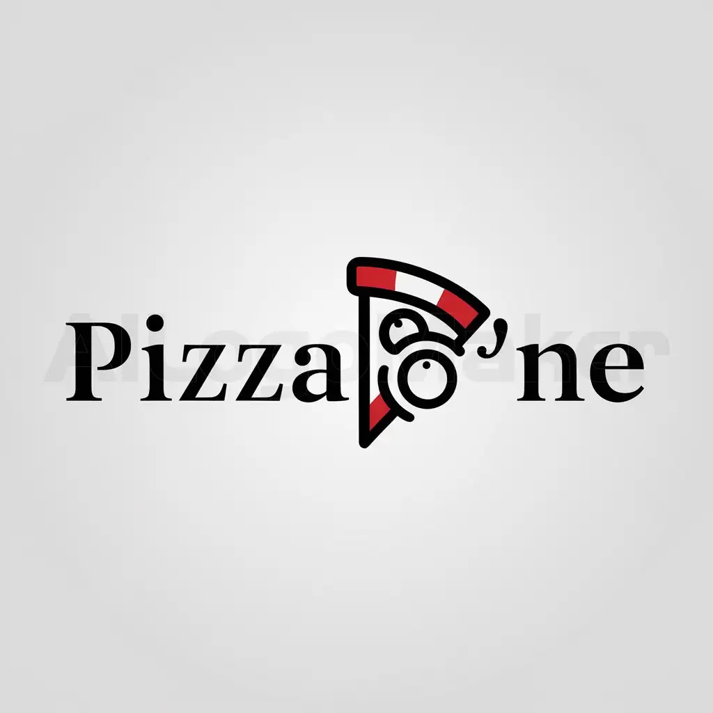 a logo design,with the text 'pizzalo'ne', main symbol:pizza, Moderate, be used in food industry, clear background
