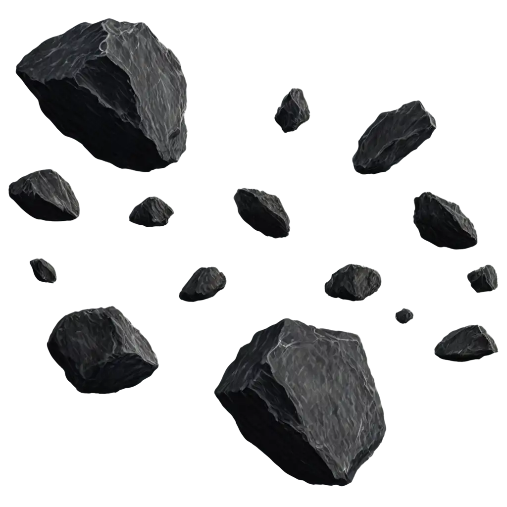 Flying asteroids cut out