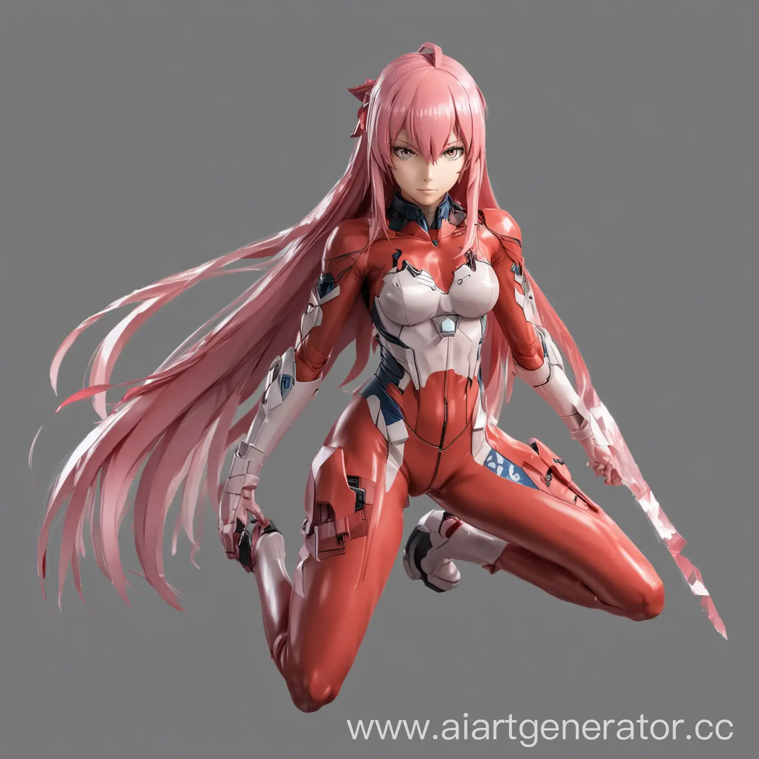 Anime Zero Two with transparent background