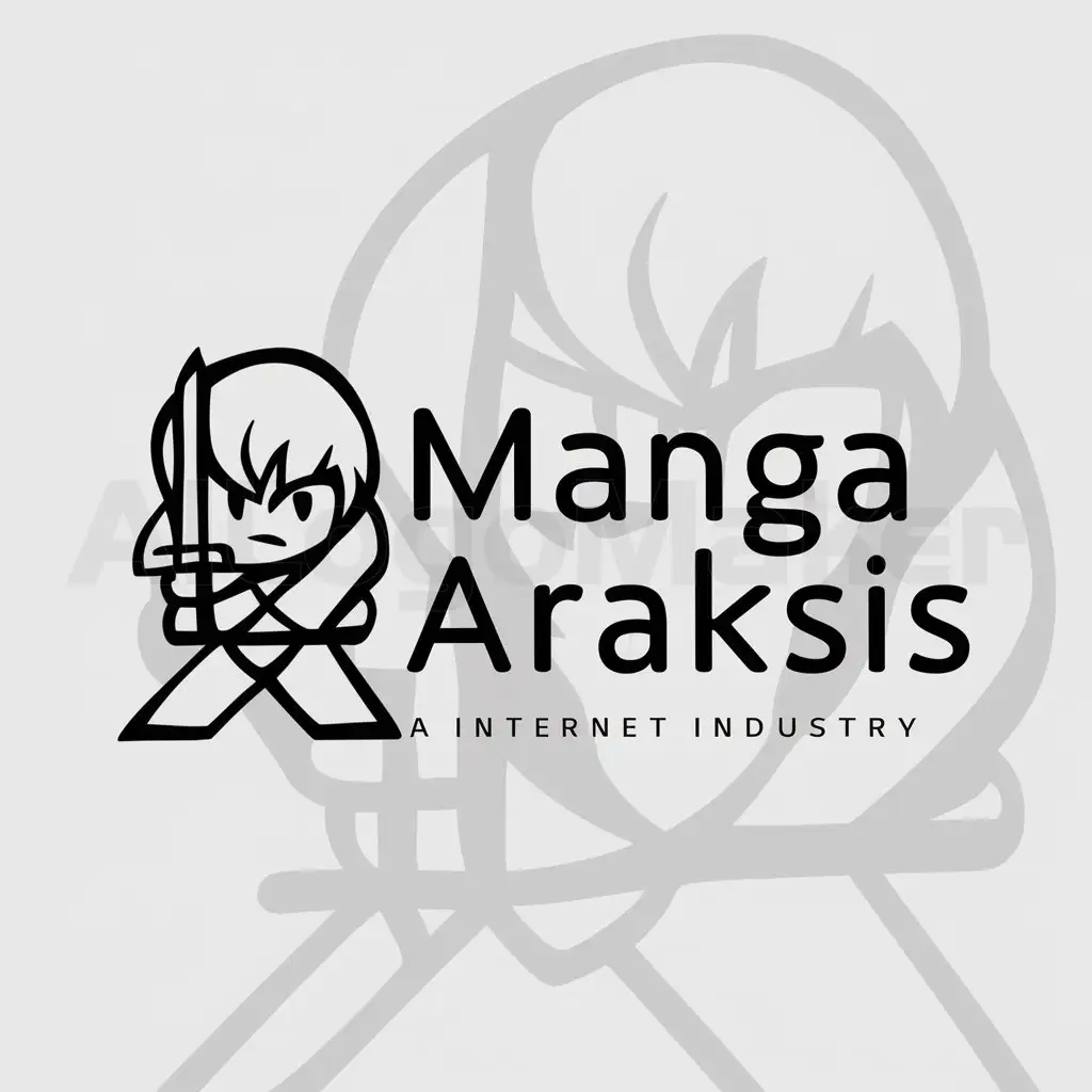 LOGO-Design-For-Manga-Araksis-Bold-Manga-Text-with-Modern-Internet-Industry-Appeal