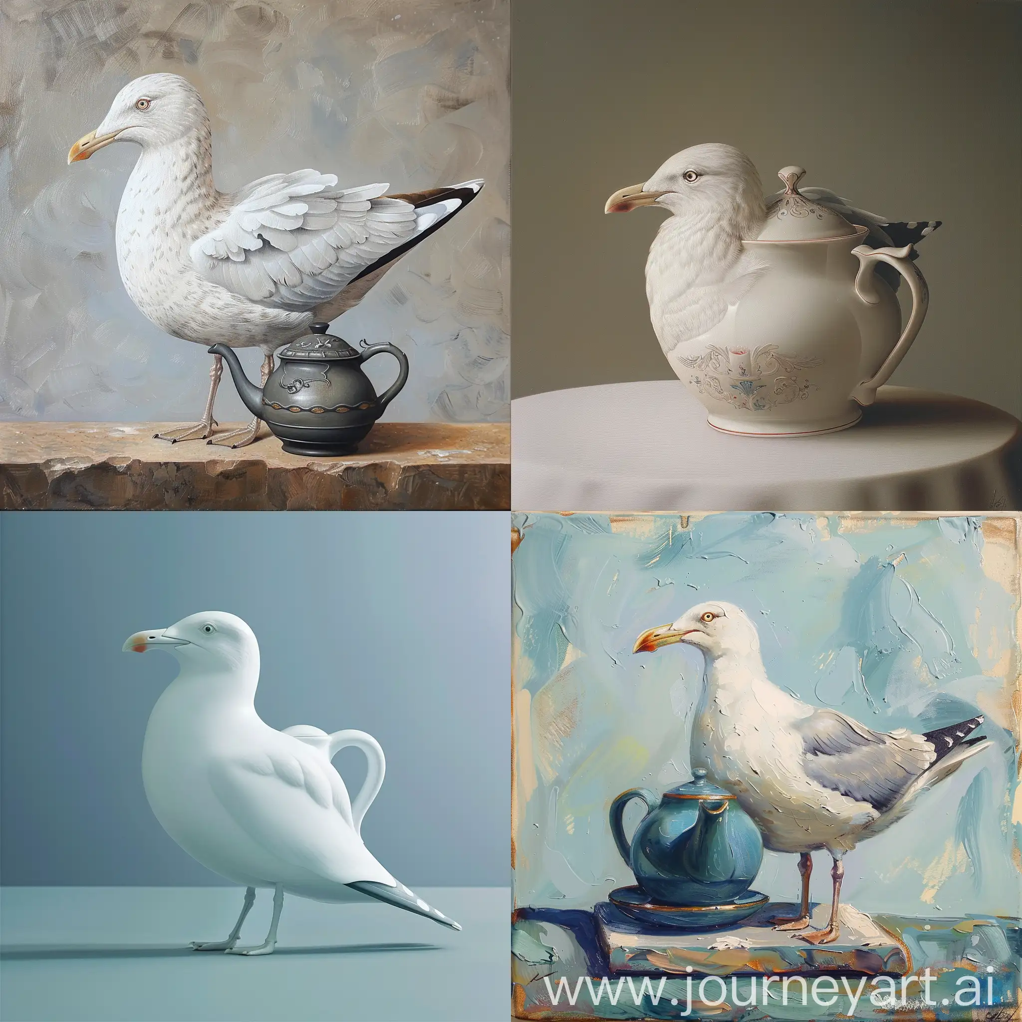 Seagull-perched-on-a-Teapot