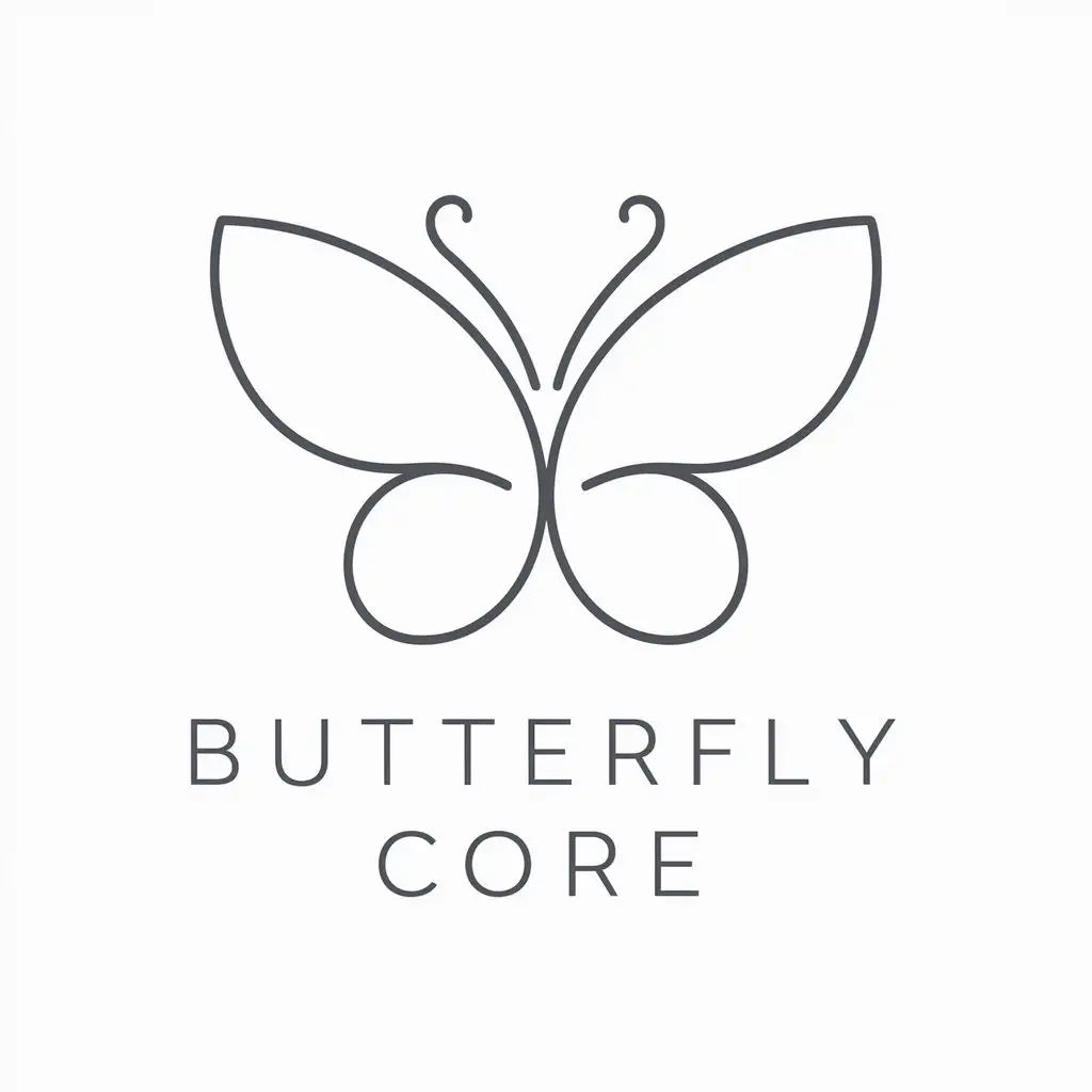 a logo design,with the text "butterfly core", main symbol:minimalist butterfly logo,Moderate,be used in Technology industry,clear background