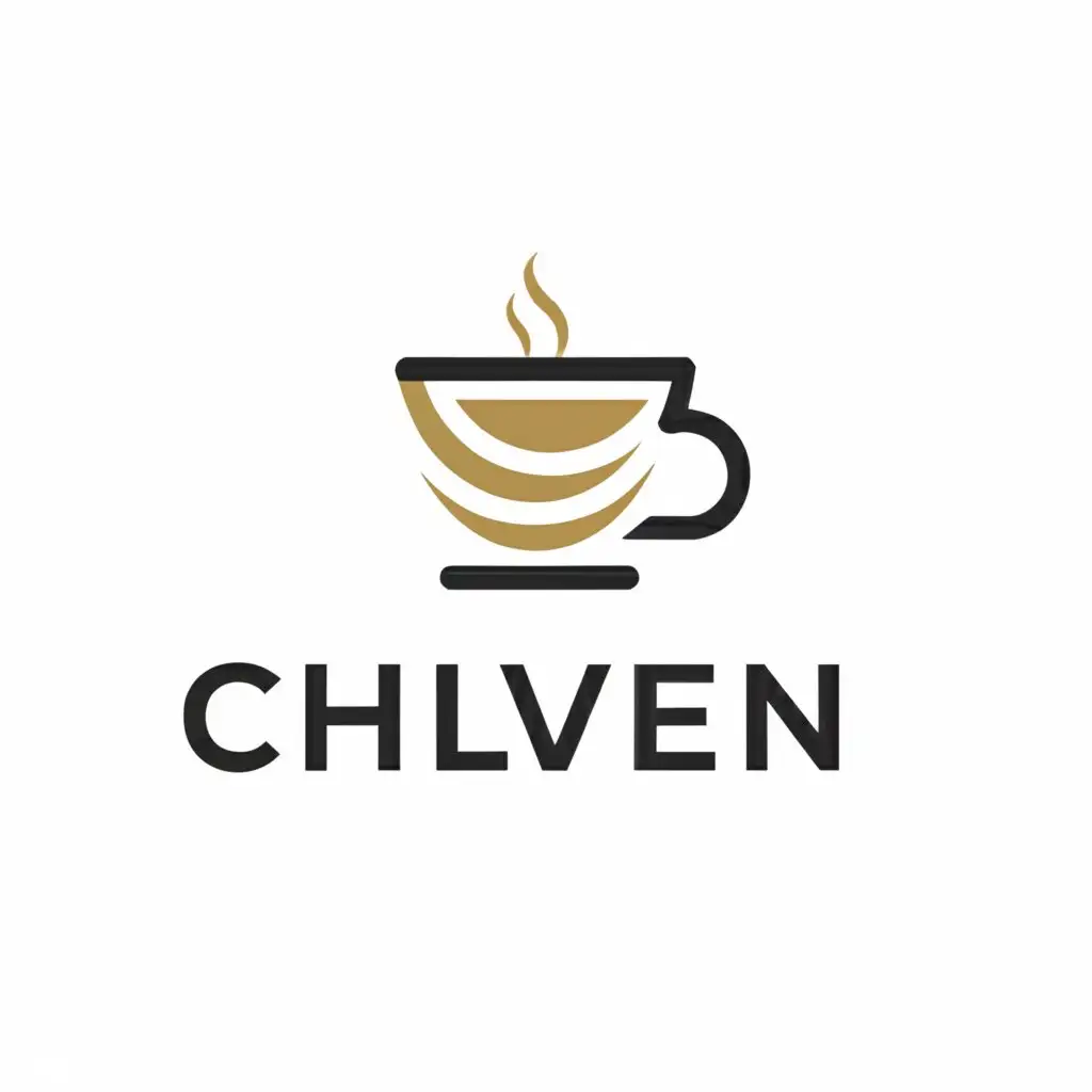 LOGO-Design-For-CHILVEN-Minimalistic-Coffee-Cup-Emblem-for-Restaurant-Branding