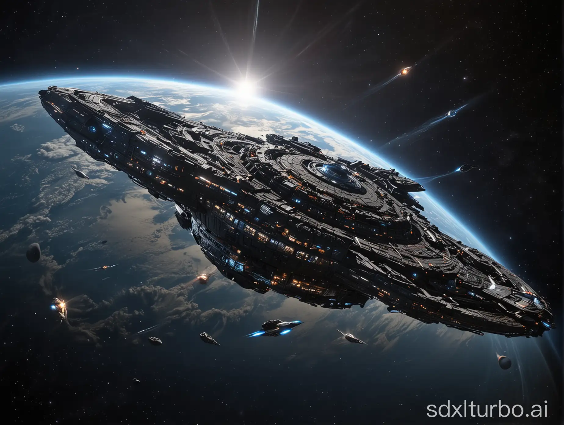 for implementing the reincarnation plan, humans have gathered all the resources and technologies, built a superstar ship named ‘time and space Wanderer’. In this process, humans must overcome technological difficulties, including precise calculation of black hole parameters, spaceship design, and energy supply etc.