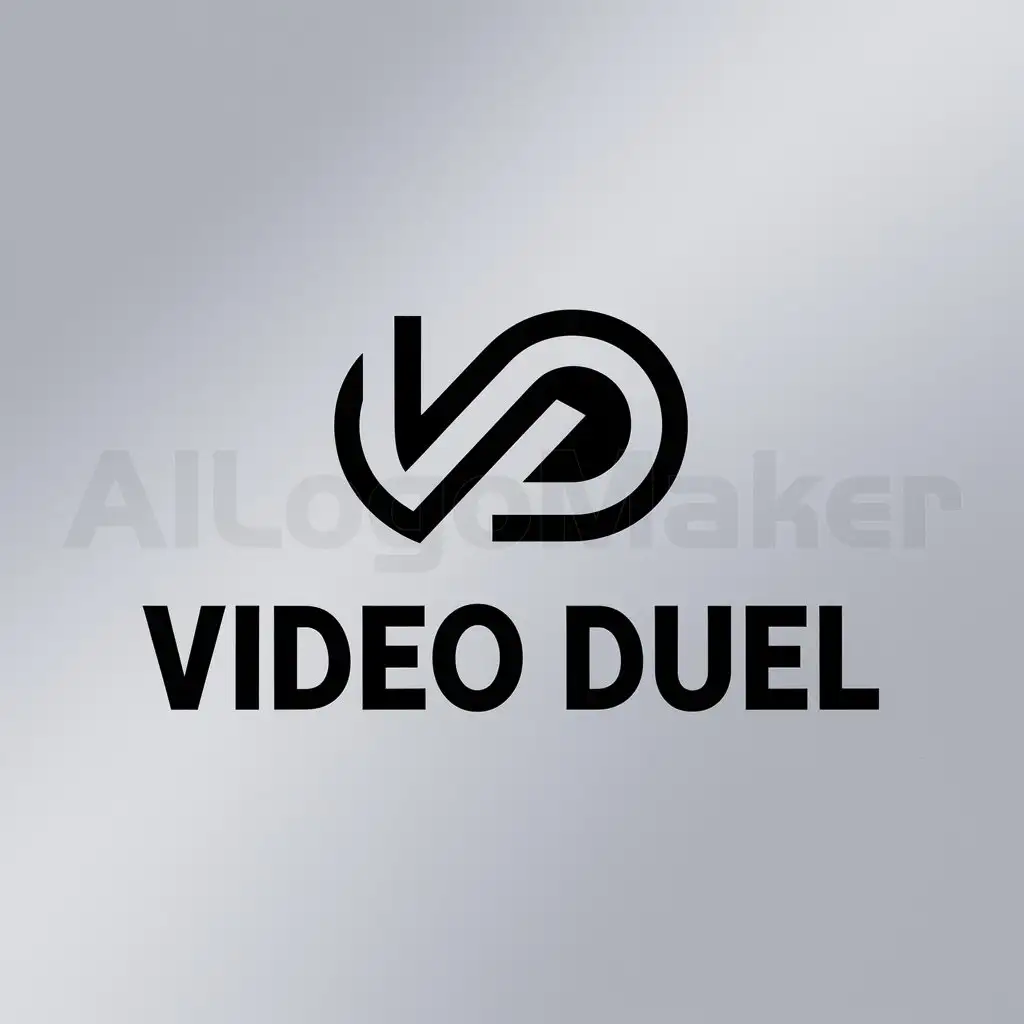 a logo design,with the text "Video Duel", main symbol:keai,Minimalistic,be used in Internet industry,clear background
