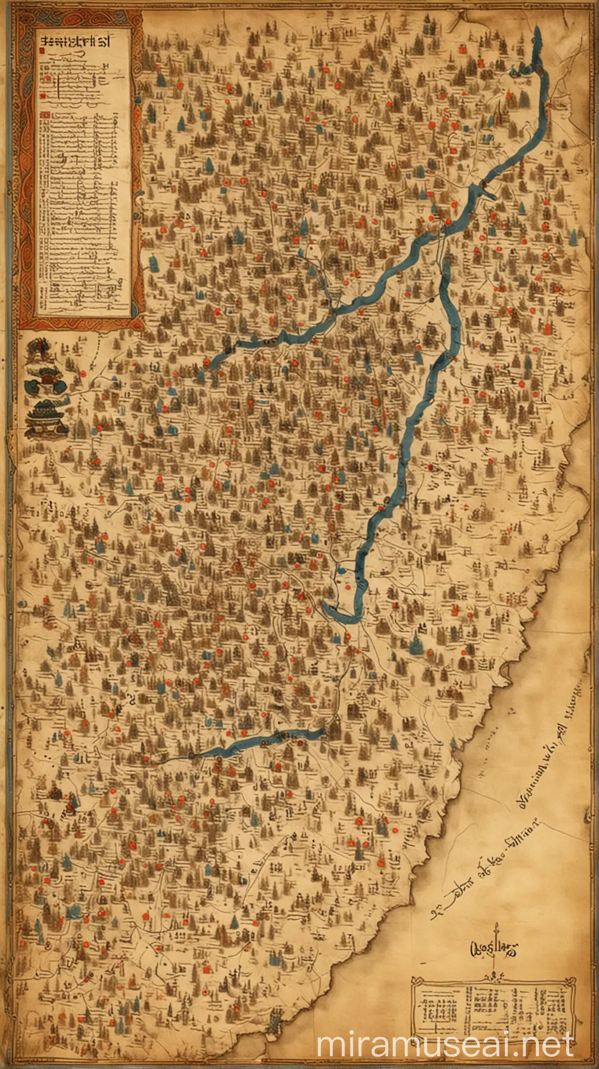 Strategic Map of Genghis Khans Siege Tactics