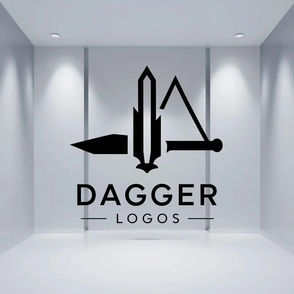 Dynamic Dagger Logos Abstract Logo Design for a Creative Brand