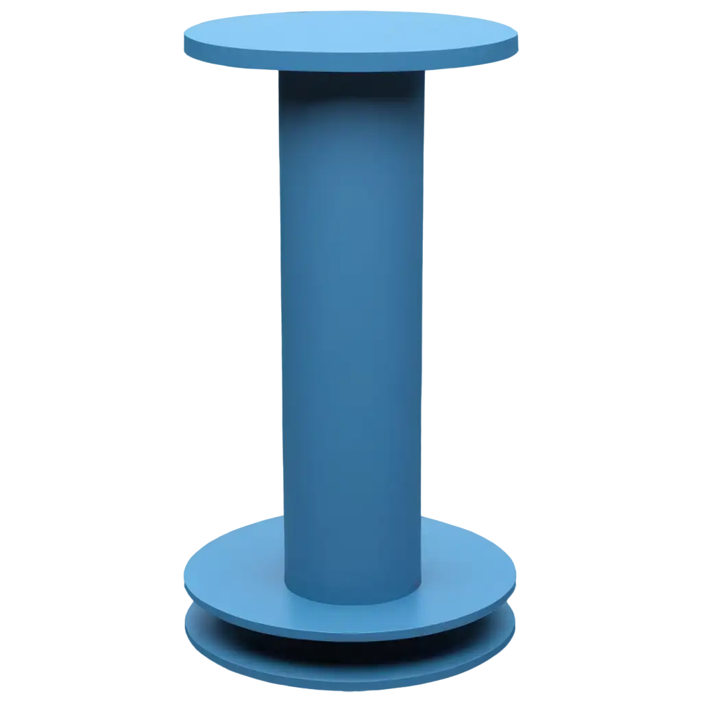 blue round podium