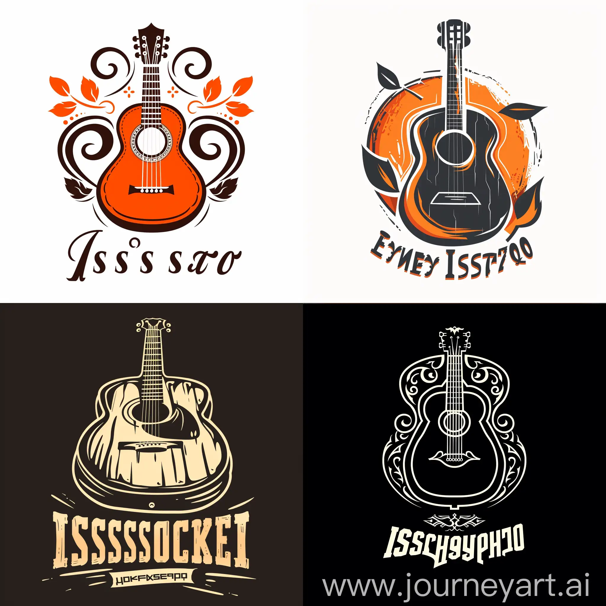 Nevykoy-Iskusstvo-Musical-Group-Logo-with-Guitar-Performance
