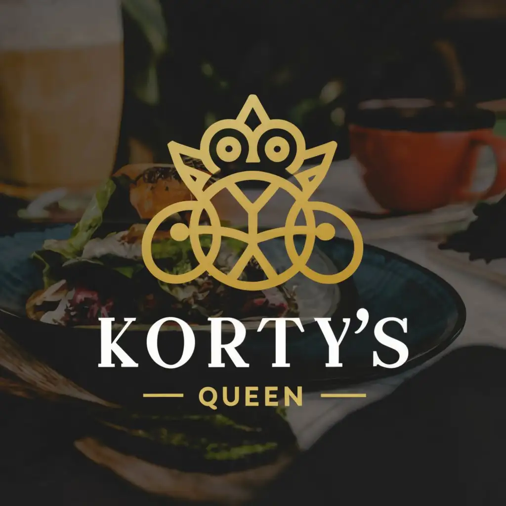 a logo design,with the text "Kortys Queen", main symbol:crown,Modéré,be used in Autres industry,clear background