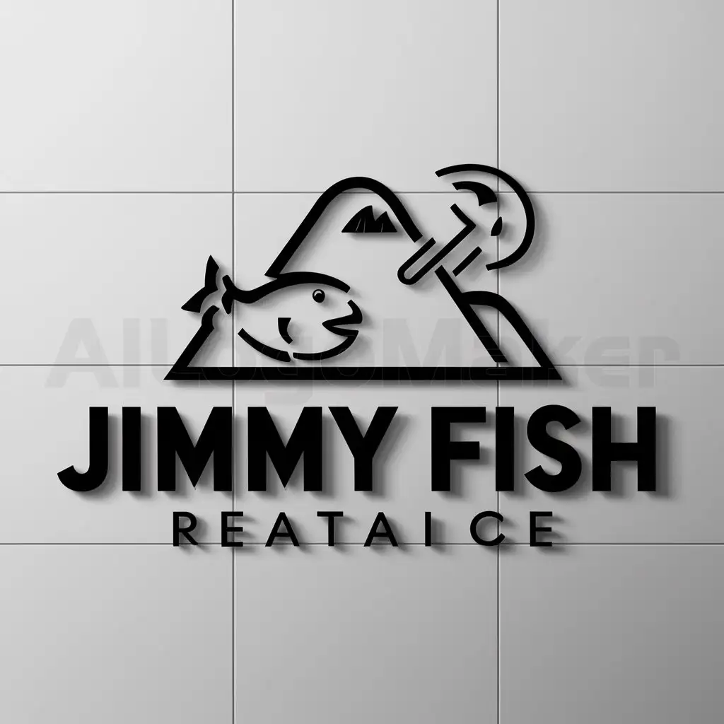 a logo design,with the text "Jimmy Fish", main symbol:shaved ice,Moderate,be used in Retail industry,clear background