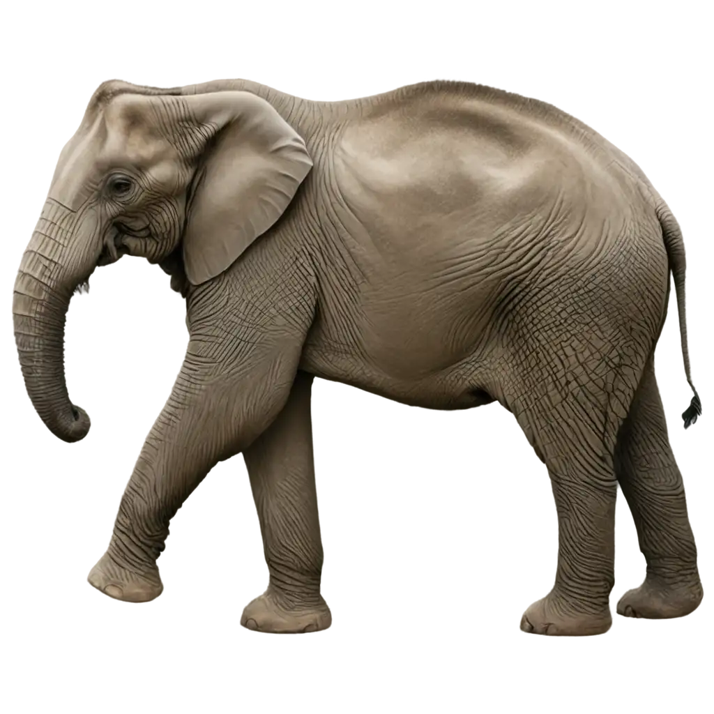 Unique-PNG-Image-Elephant-with-Very-Short-Trunk