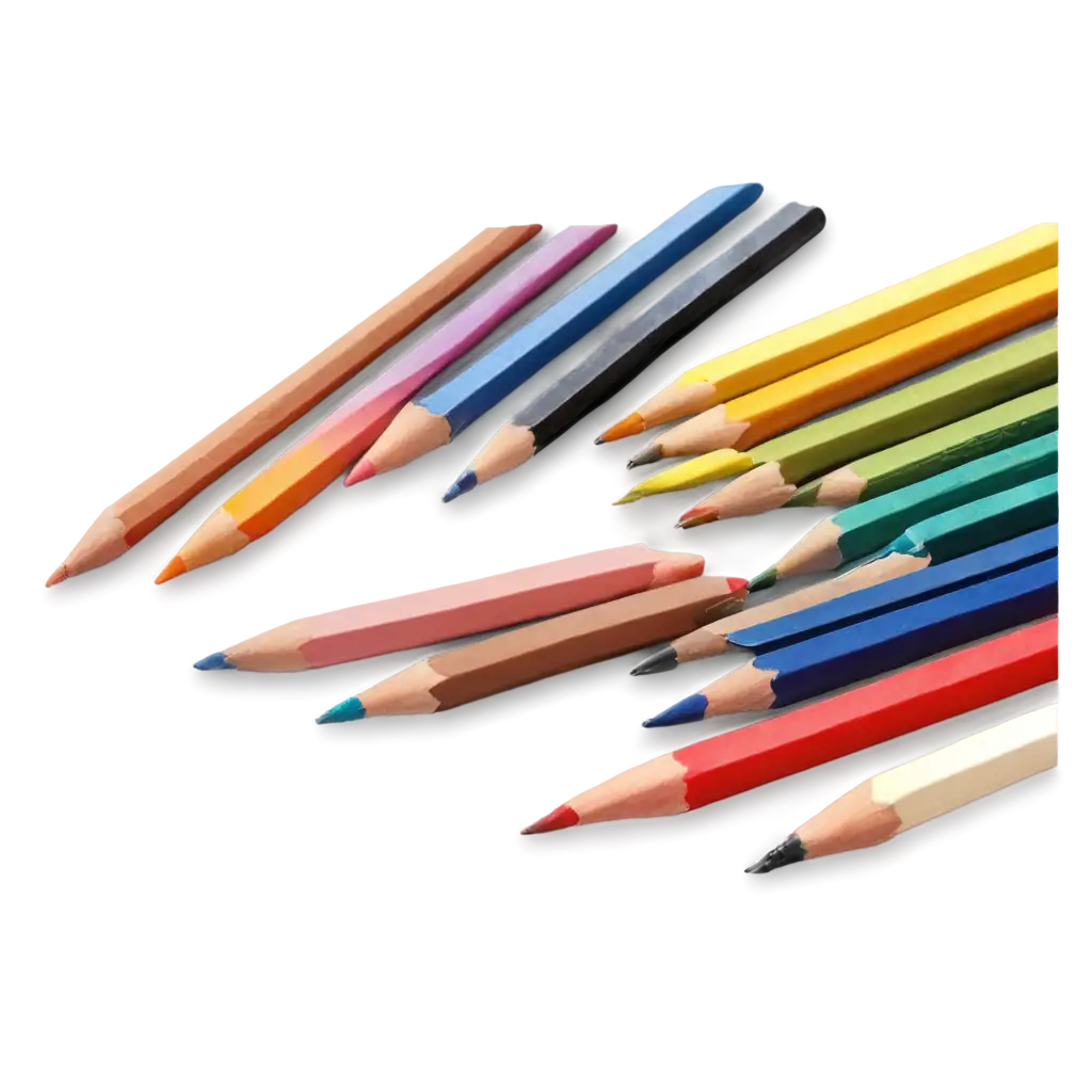 Vibrant-Collection-of-Colored-Pencils-and-Paper-PNG-Image-for-HighQuality-Artistry