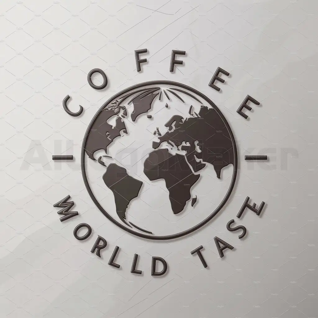a logo design,with the text "Coffee World Taste", main symbol:Image of Earth globe, where each continent symbolizes coffee from specific country.,Moderate,be used in Restaurant industry,clear background
