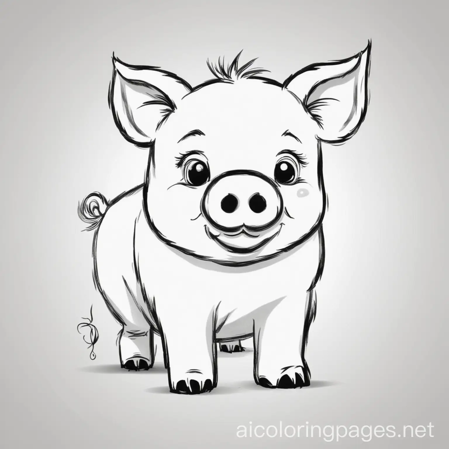 Simple-Pig-Coloring-Page-Black-and-White-Line-Art-for-Kids