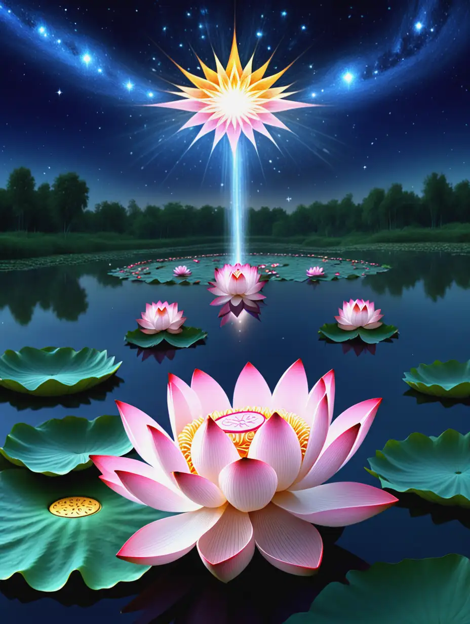 Starlight-Reflection-in-Lotus-Pond