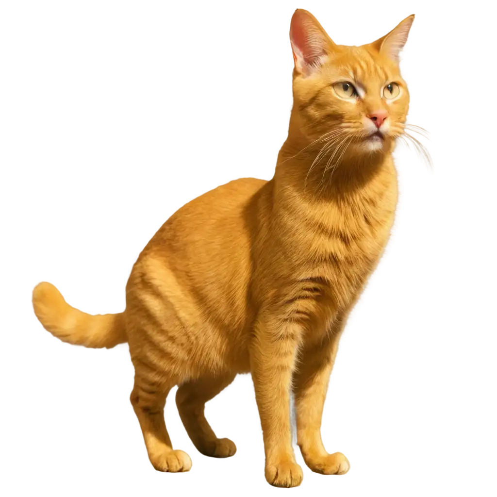 HighQuality-Yellow-Cat-PNG-Image-Perfect-for-Web-Designs-Logos-and-Online-Platforms