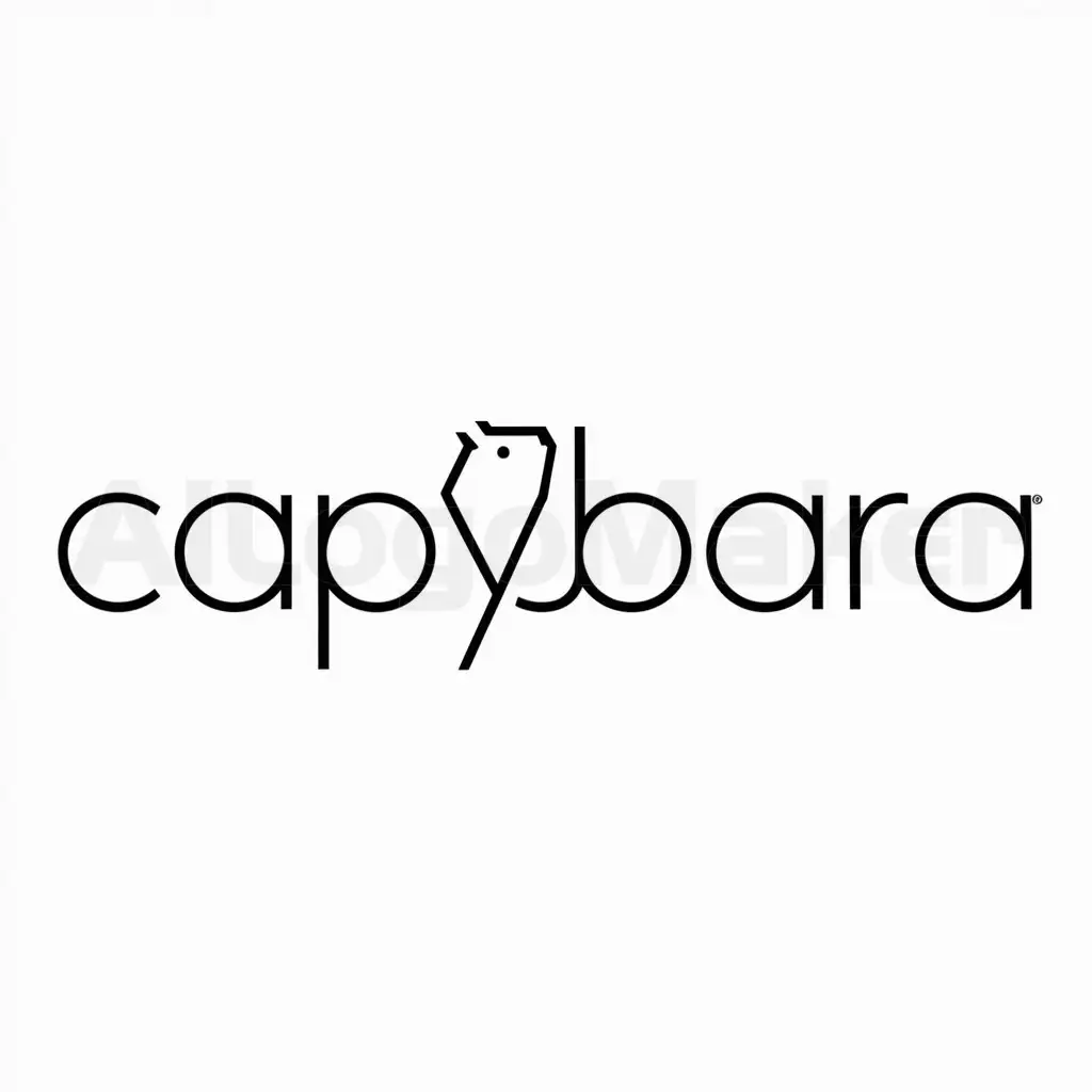 a logo design,with the text "capybara", main symbol:capybara,Minimalistic,be used in Animals Pets industry,clear background