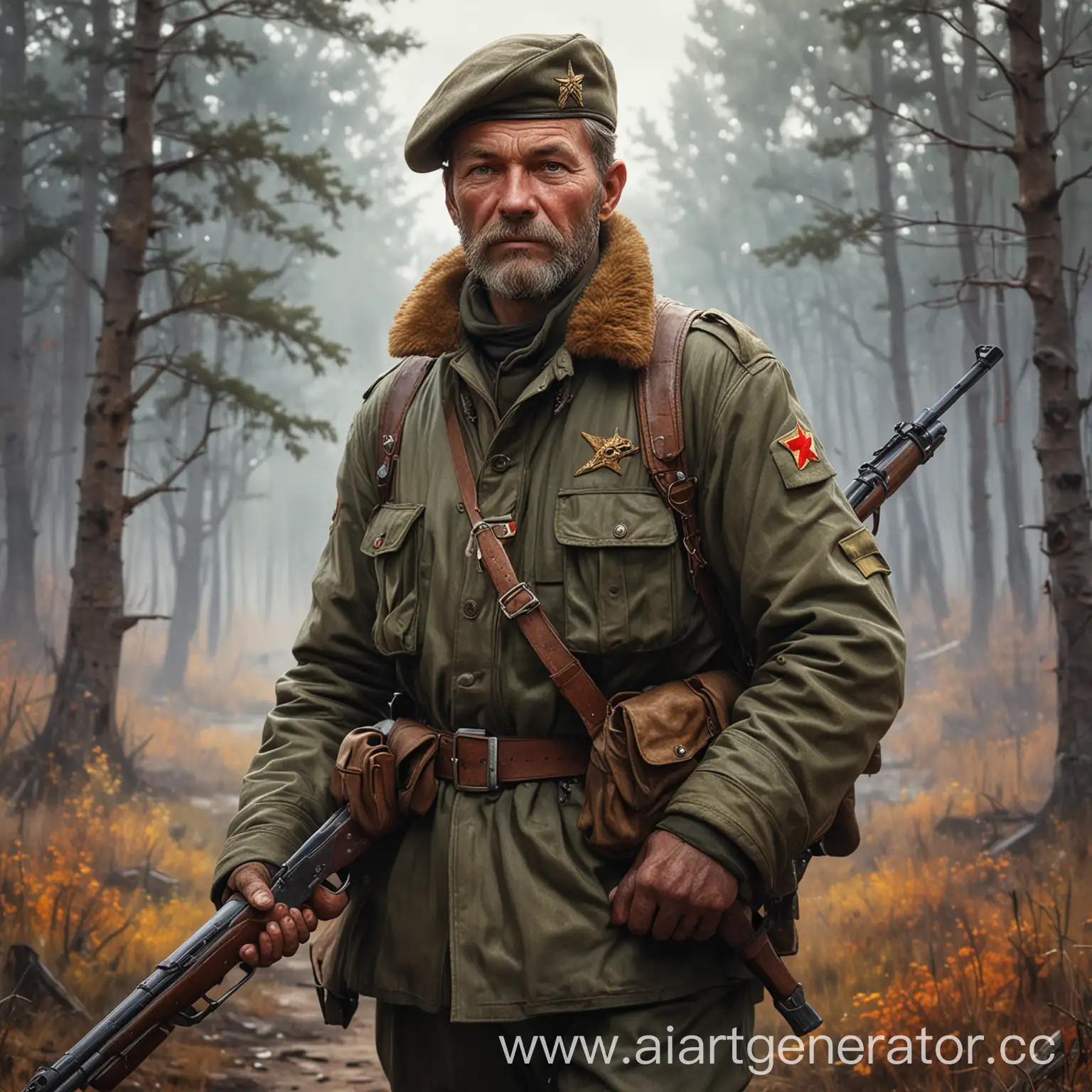 Soviet-Former-Military-Hunter-in-Winter-Wilderness