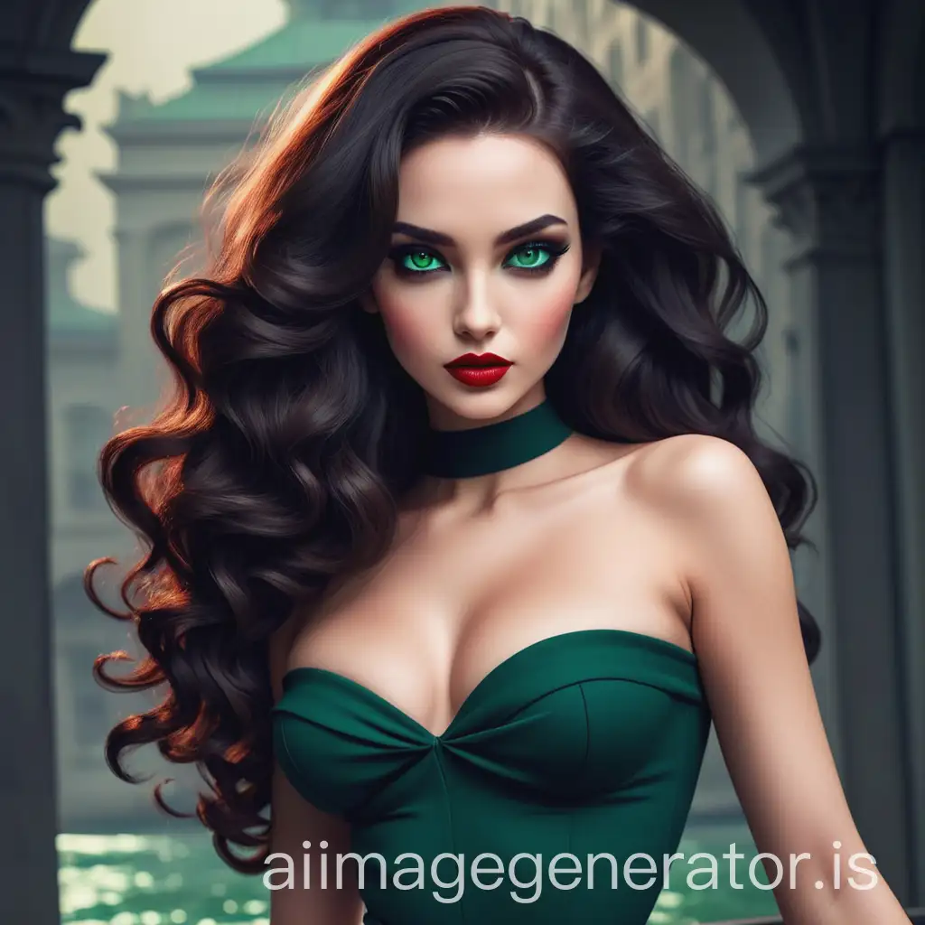 Mysterious-Woman-with-Cascading-JetBlack-Hair-and-Emerald-Green-Eyes