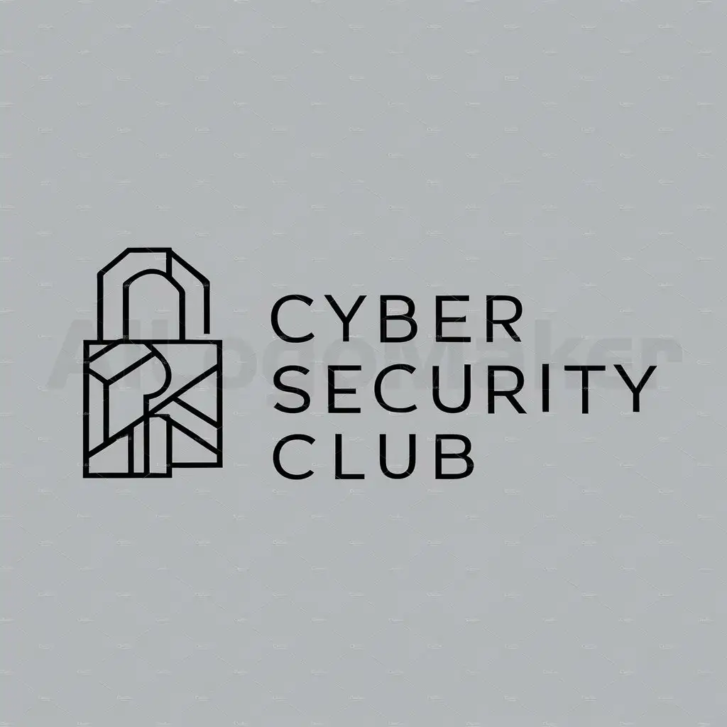 a logo design,with the text "Cybersecurity club", main symbol:shapes,Moderate,clear background