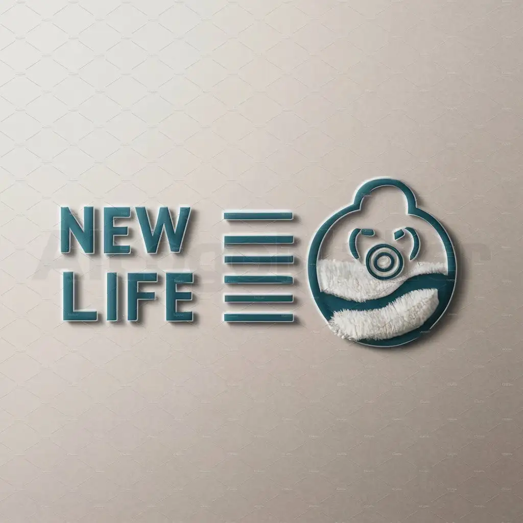 a logo design,with the text "NEW LIFE", main symbol:baby product,Moderate,clear background