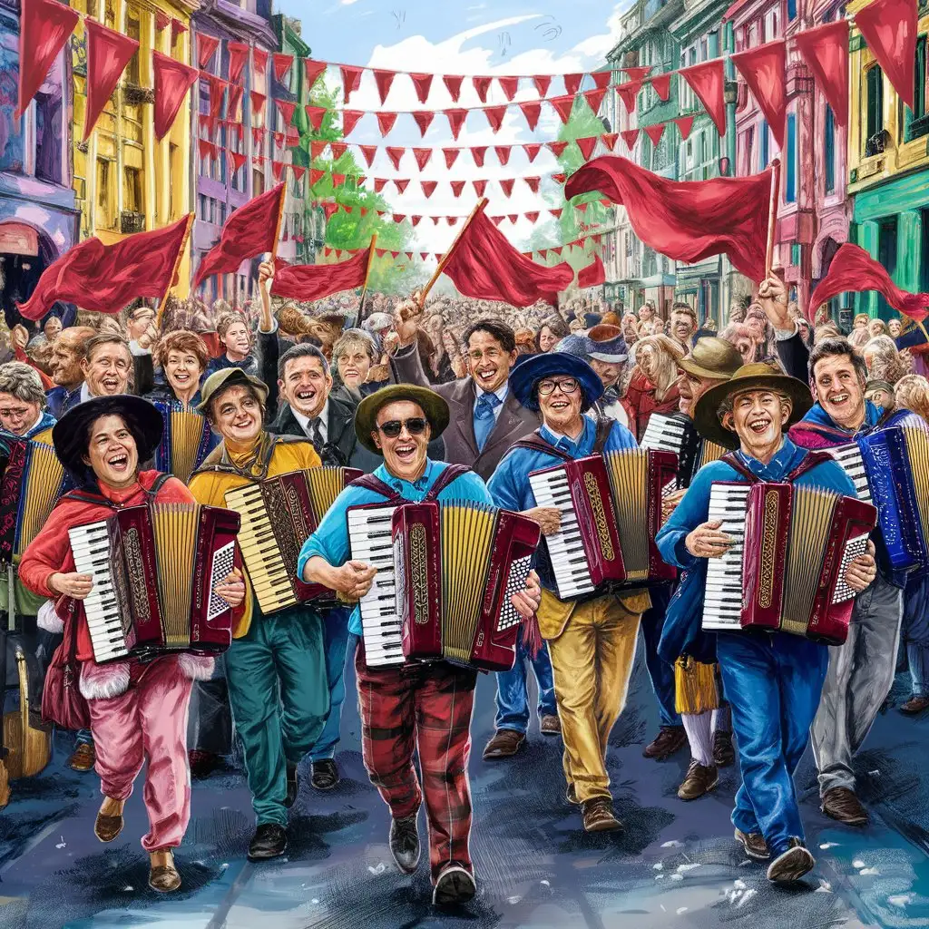 May-Day-Celebration-People-with-Accordions-and-Red-Flags-Parade