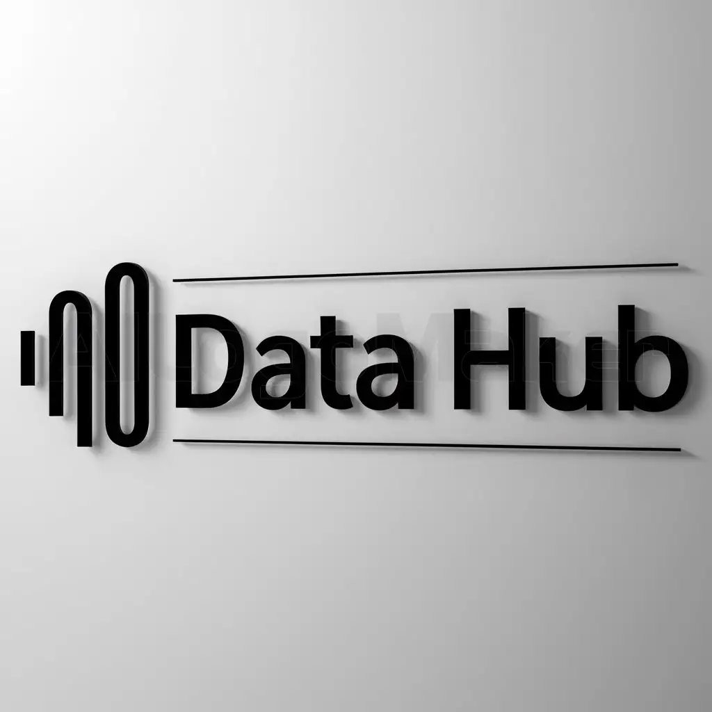 a logo design,with the text "Data Hub", main symbol:Data,Moderate,be used in Internet industry,clear background
