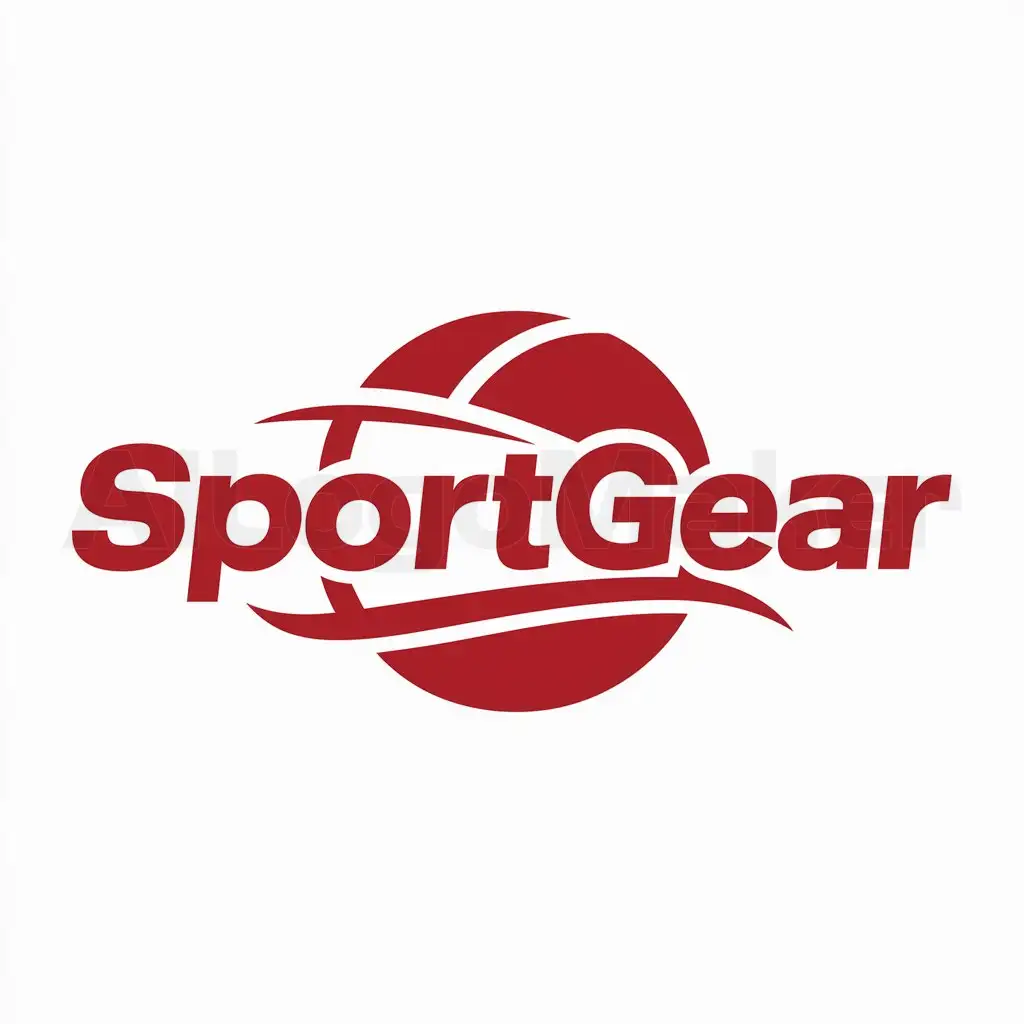 a logo design,with the text "SportGear", main symbol:Red,Moderate,be used in Others industry,clear background