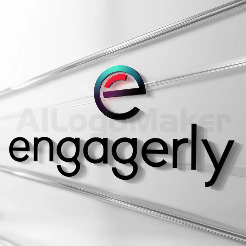 a logo design,with the text "Engagerly", main symbol:E,Moderate,be used in Internet industry,clear background