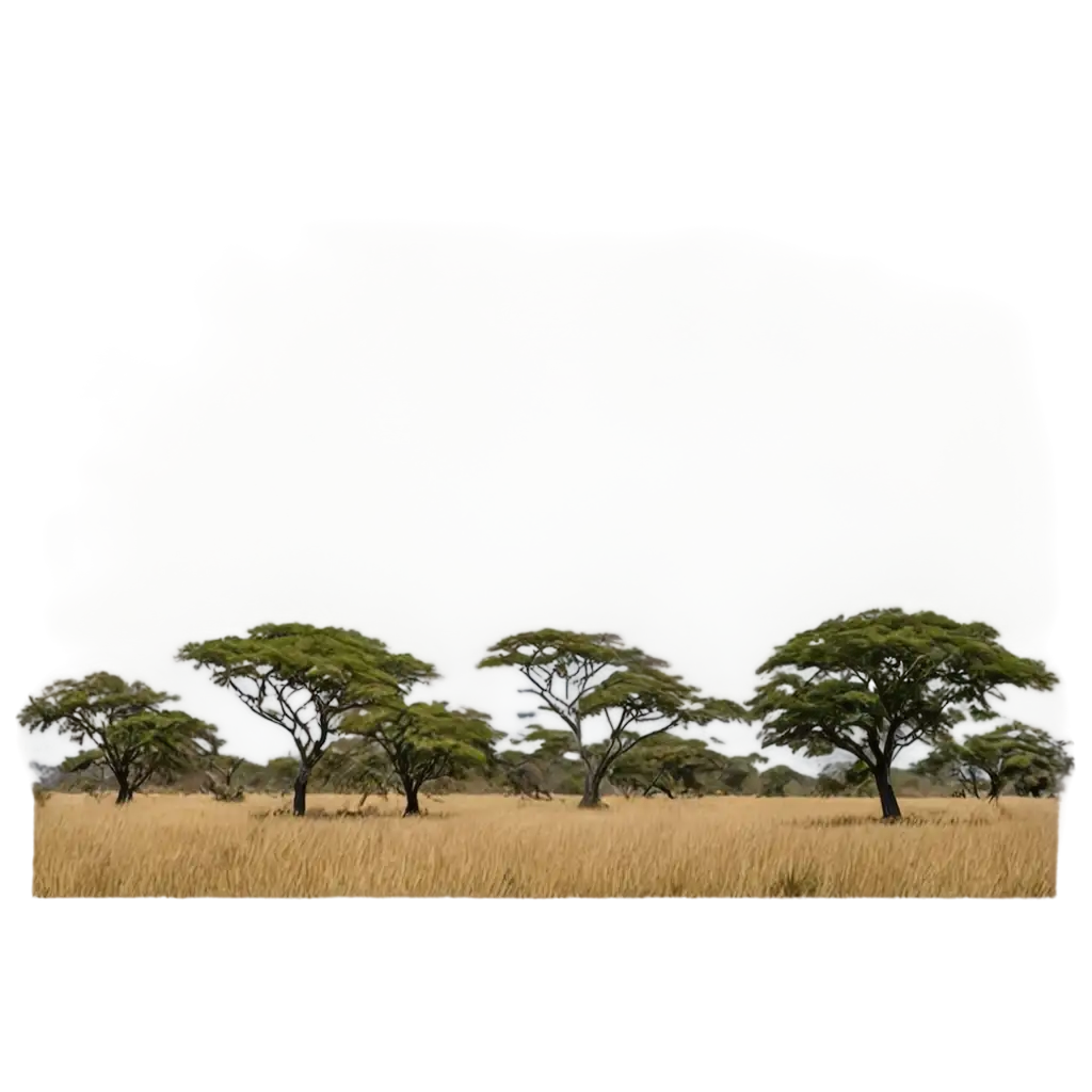 savanna of africa with trees and sky