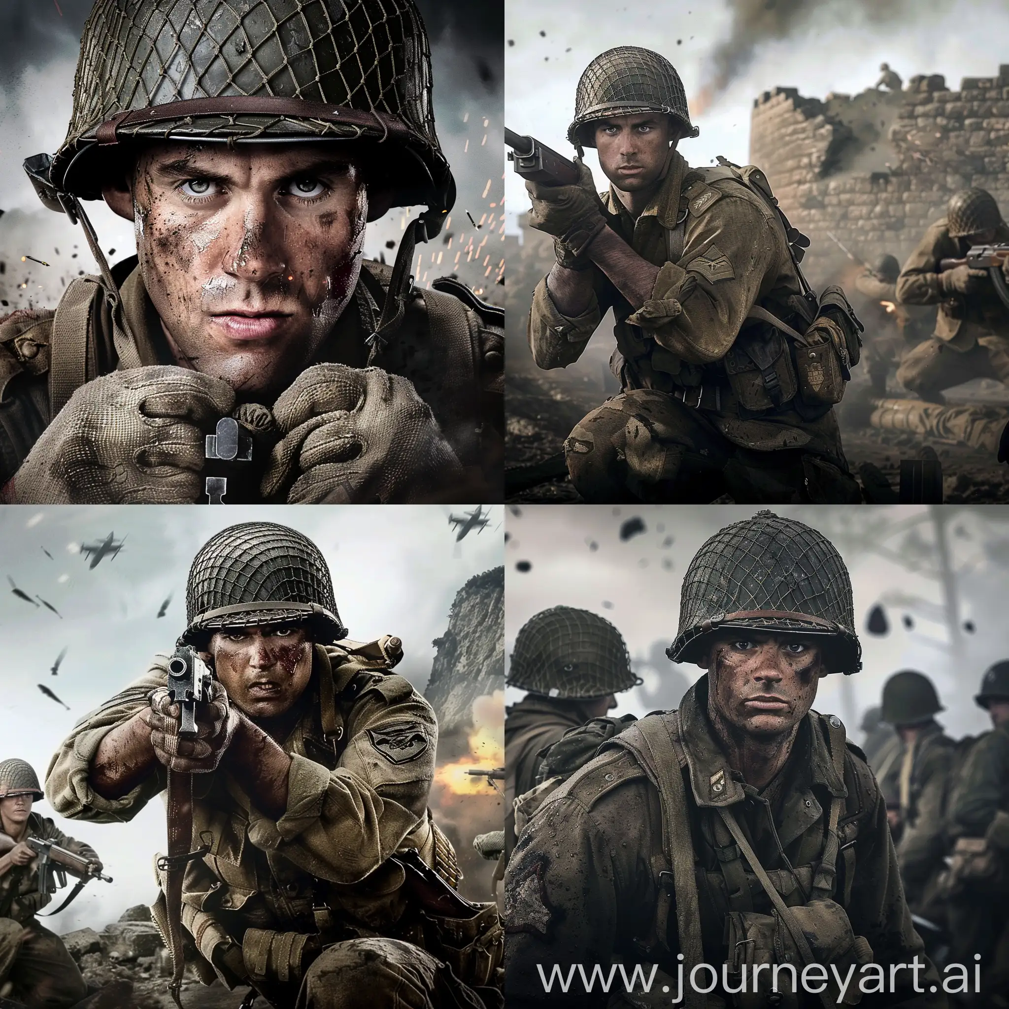 Intense-Combat-Scene-in-Call-of-Duty-World-War-2-AR-Experience