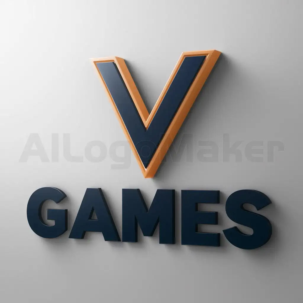 a logo design,with the text "Games", main symbol:Victor,Moderate,clear background
