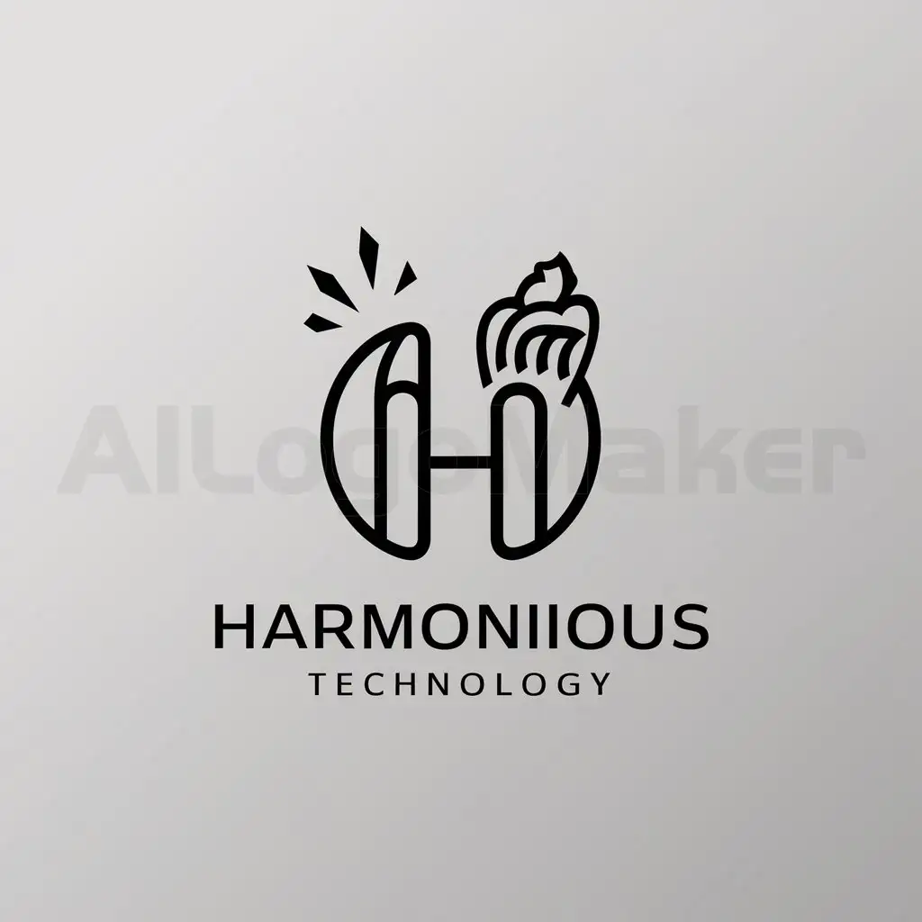 a logo design,with the text "harmonious technology", main symbol:Sparks, food
,Minimalistic,be used in Entertainment industry,clear background