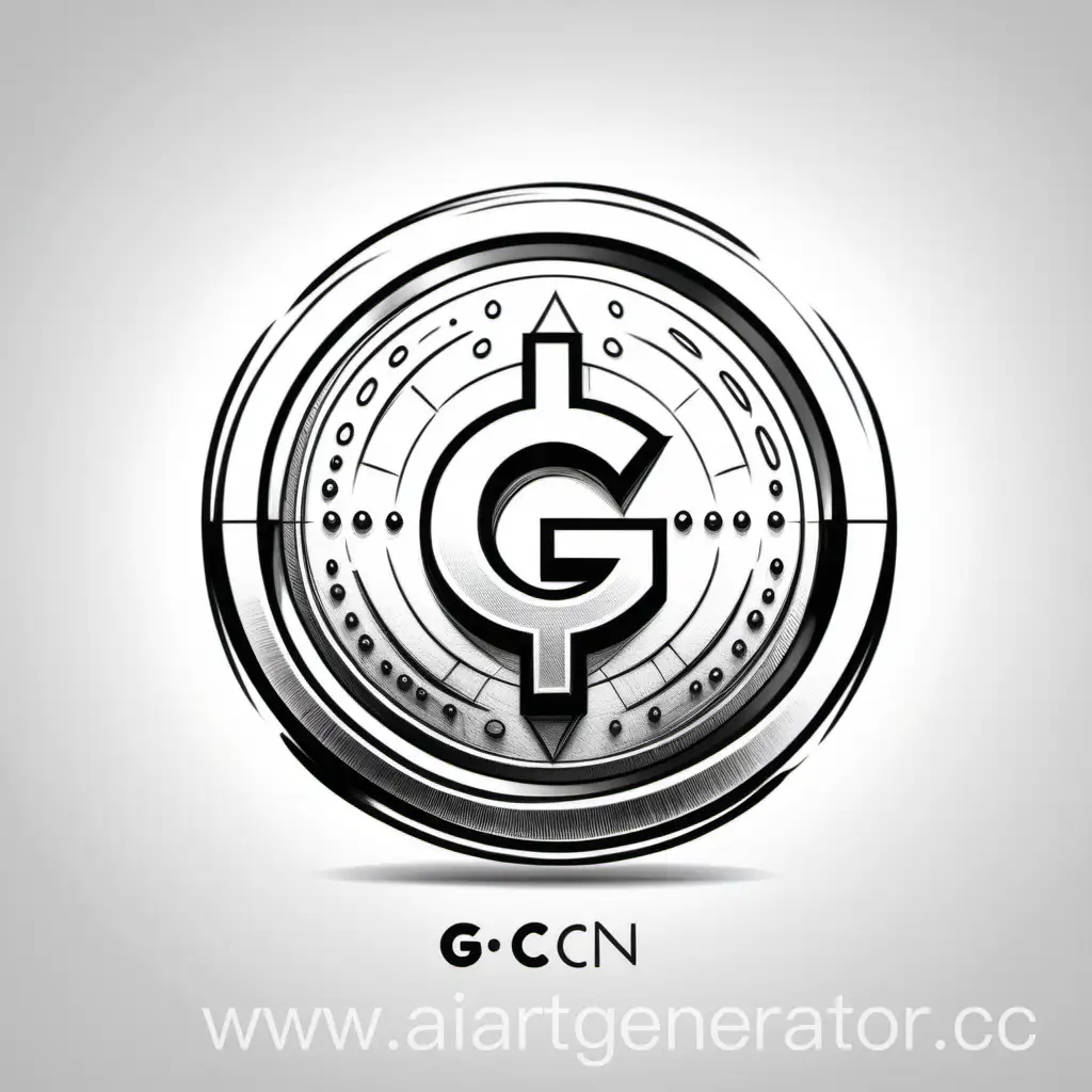 логотип криптвалюты G-coin в формате эскиза
