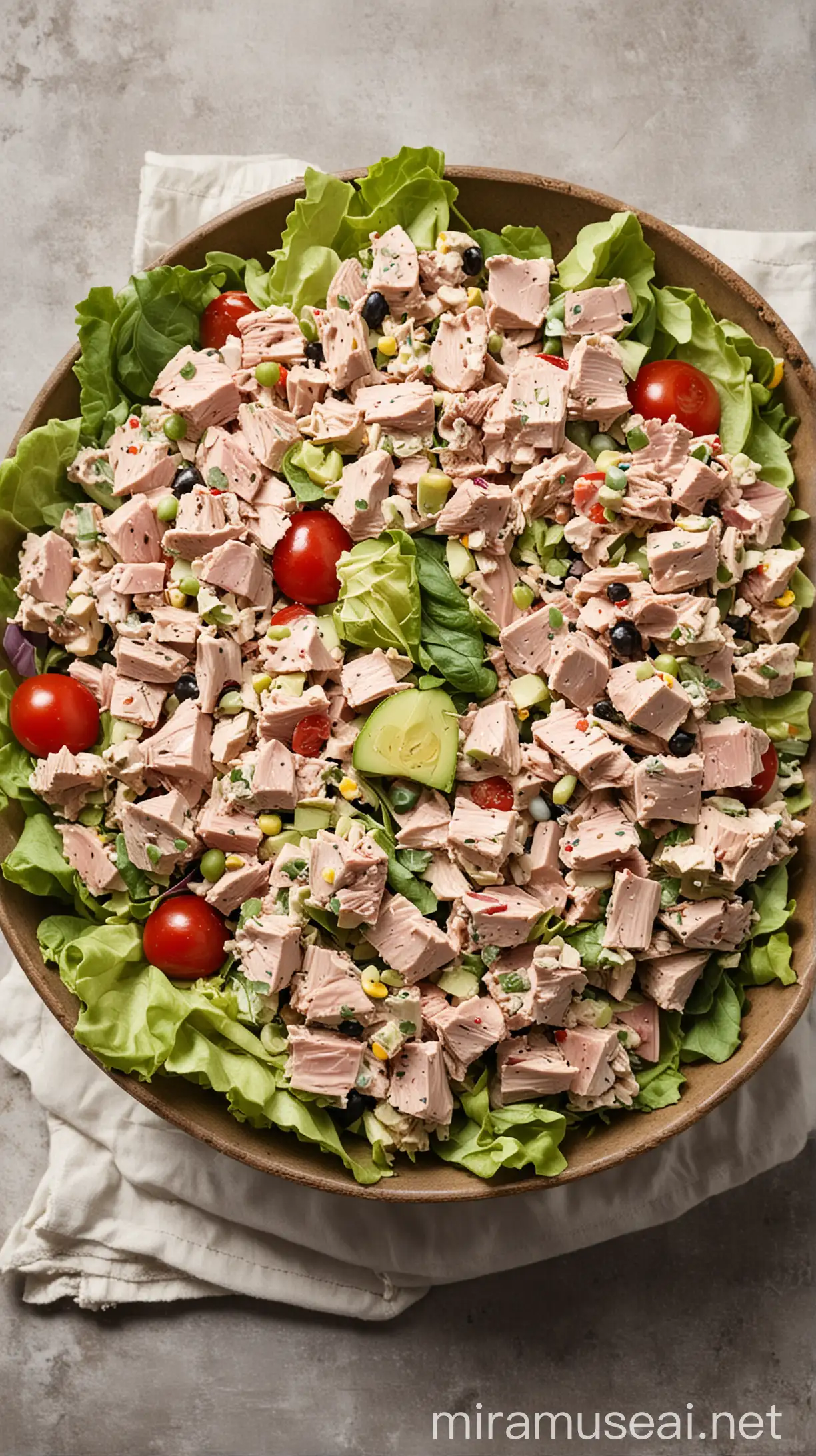 Delicious Tuna Salad with Fresh Vegetables and Herbs