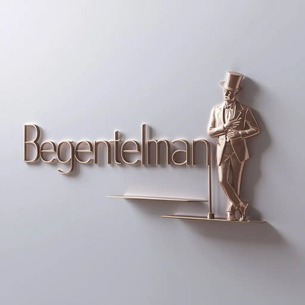 a logo design,with the text "BeGentelman", main symbol:A gentelman does not any body approval,Moderate,clear background