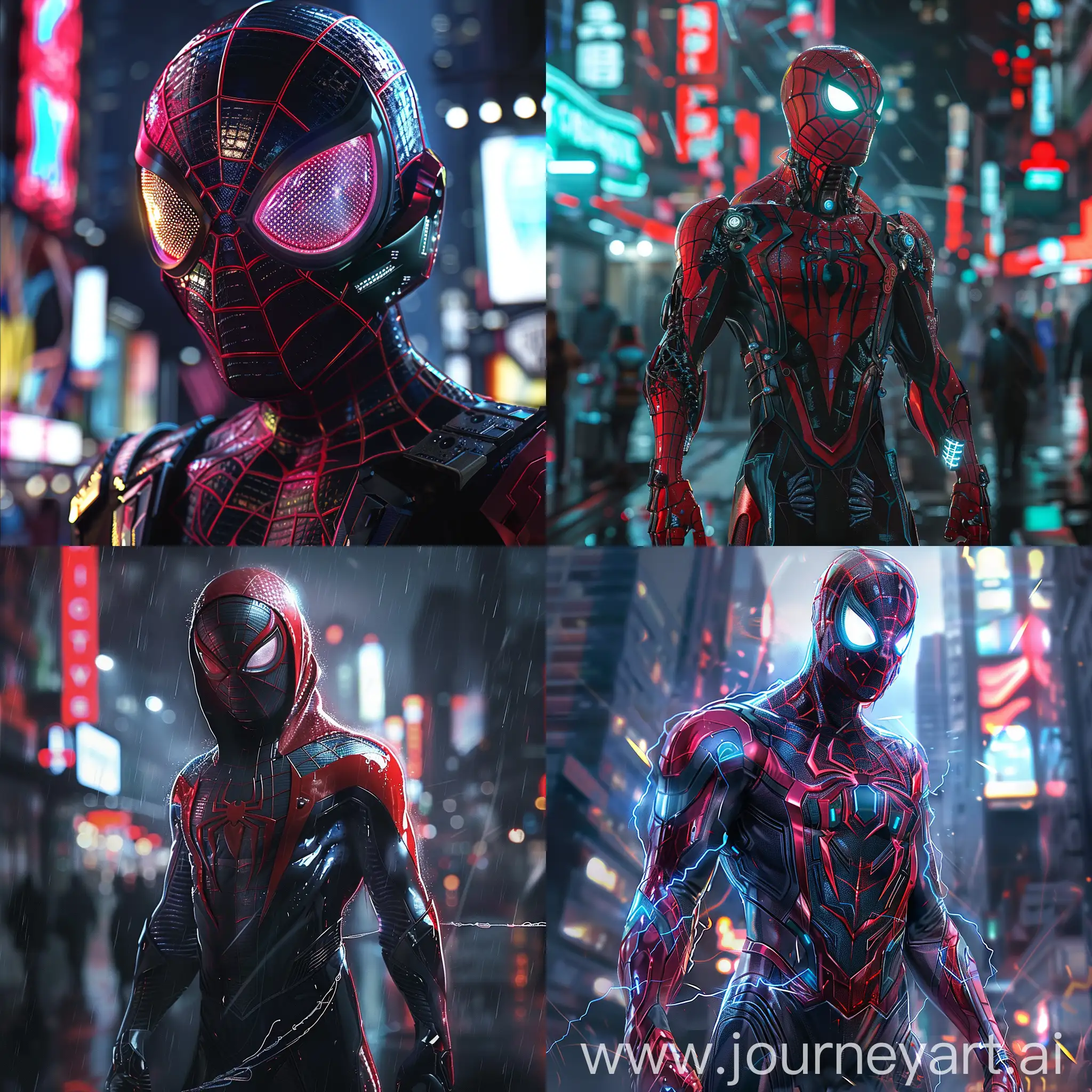 Anime-Spiderman-Cyberpunk-Future-Spidy-Suit-in-Realistic-Style
