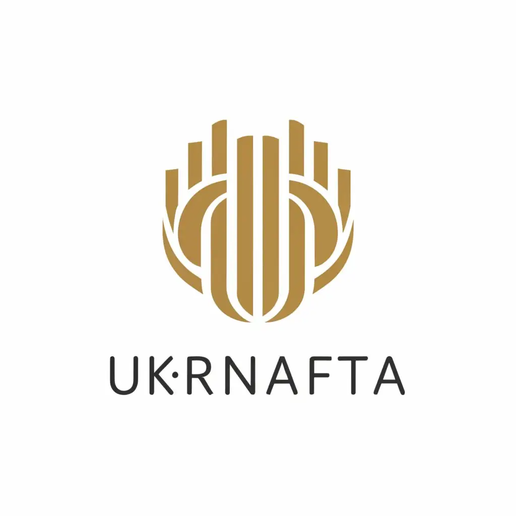 a logo design,with the text "Ukrnafta", main symbol:UN,Moderate,be used in Technology industry,clear background