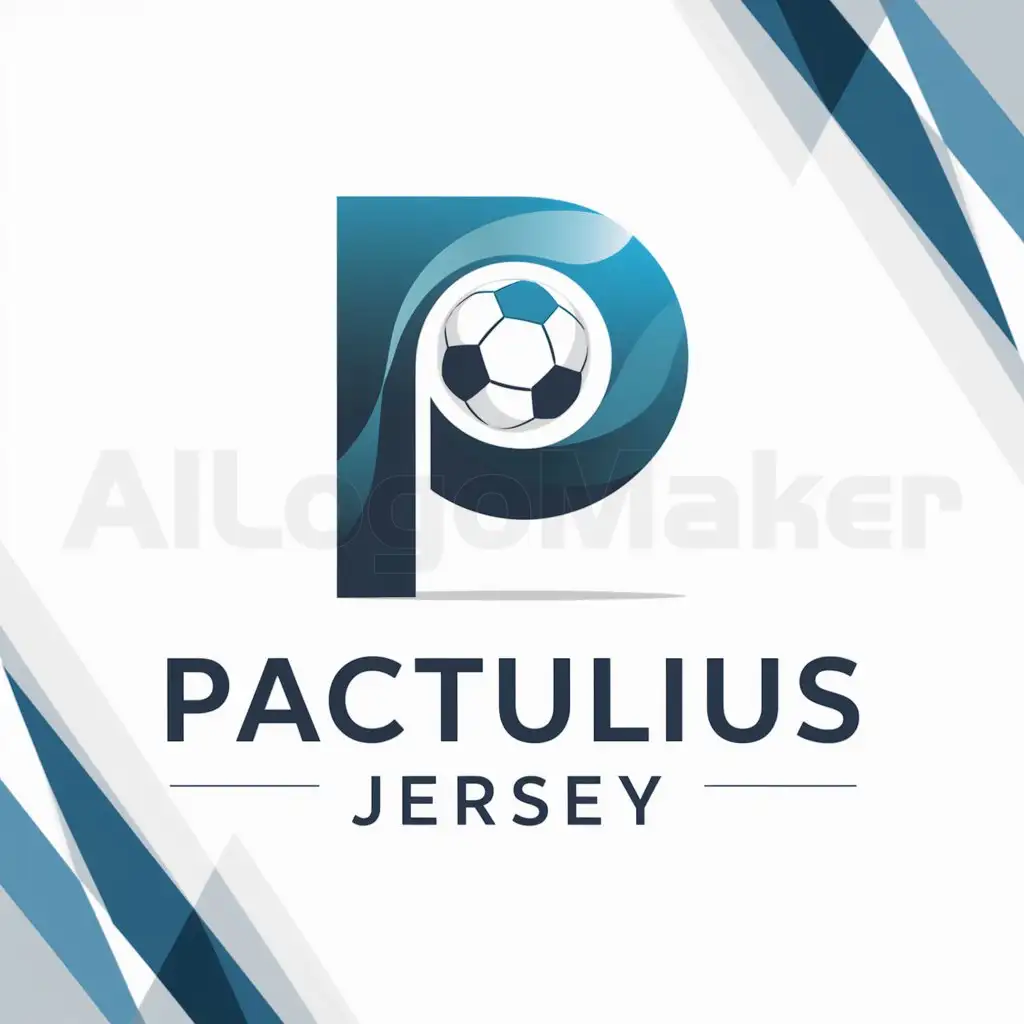 a logo design,with the text "PACTULIUS JERSEY", main symbol:PJ,Moderate,be used in Championsleague industry,clear background