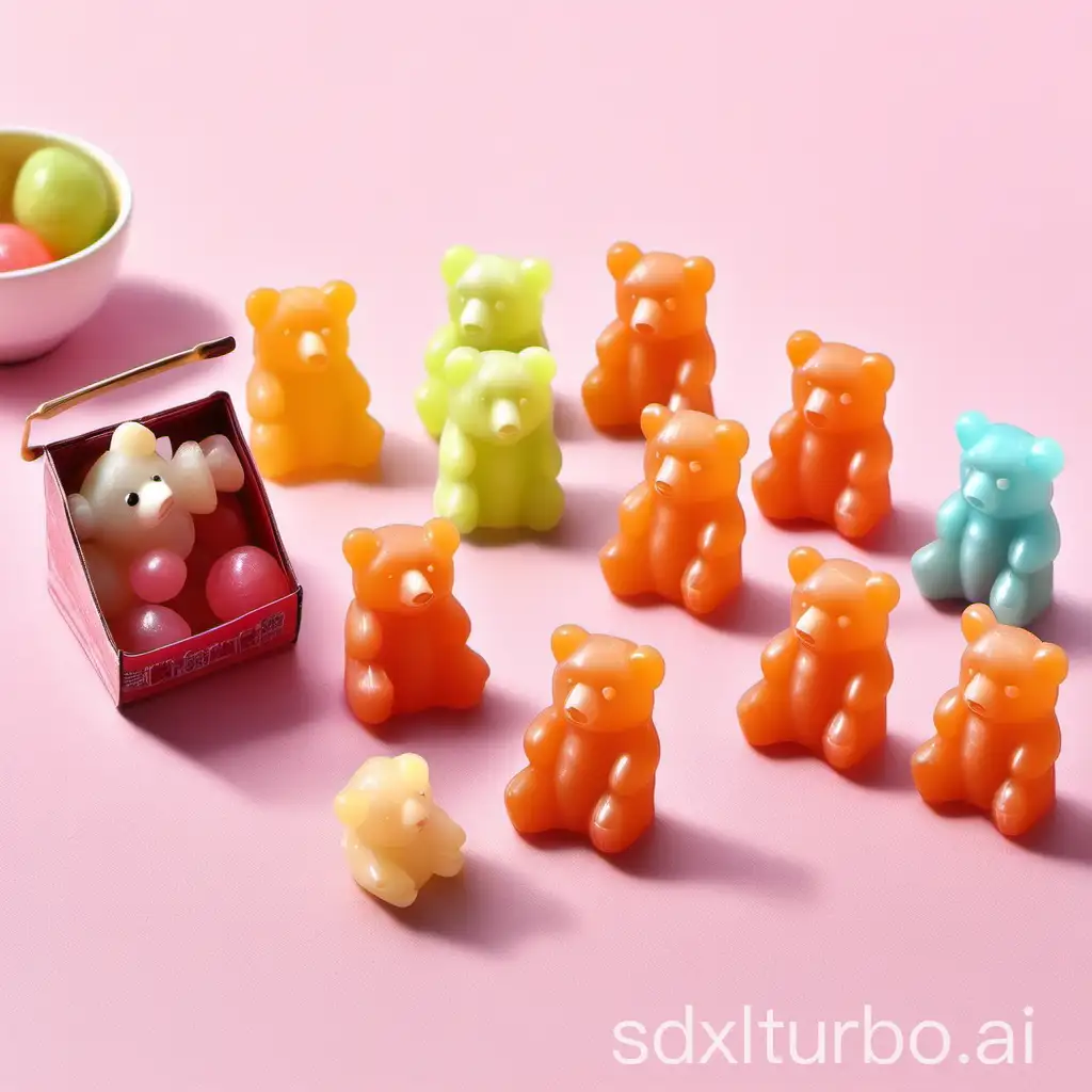 Assorted-Small-BearShaped-Soft-Candies-on-Vibrant-Background