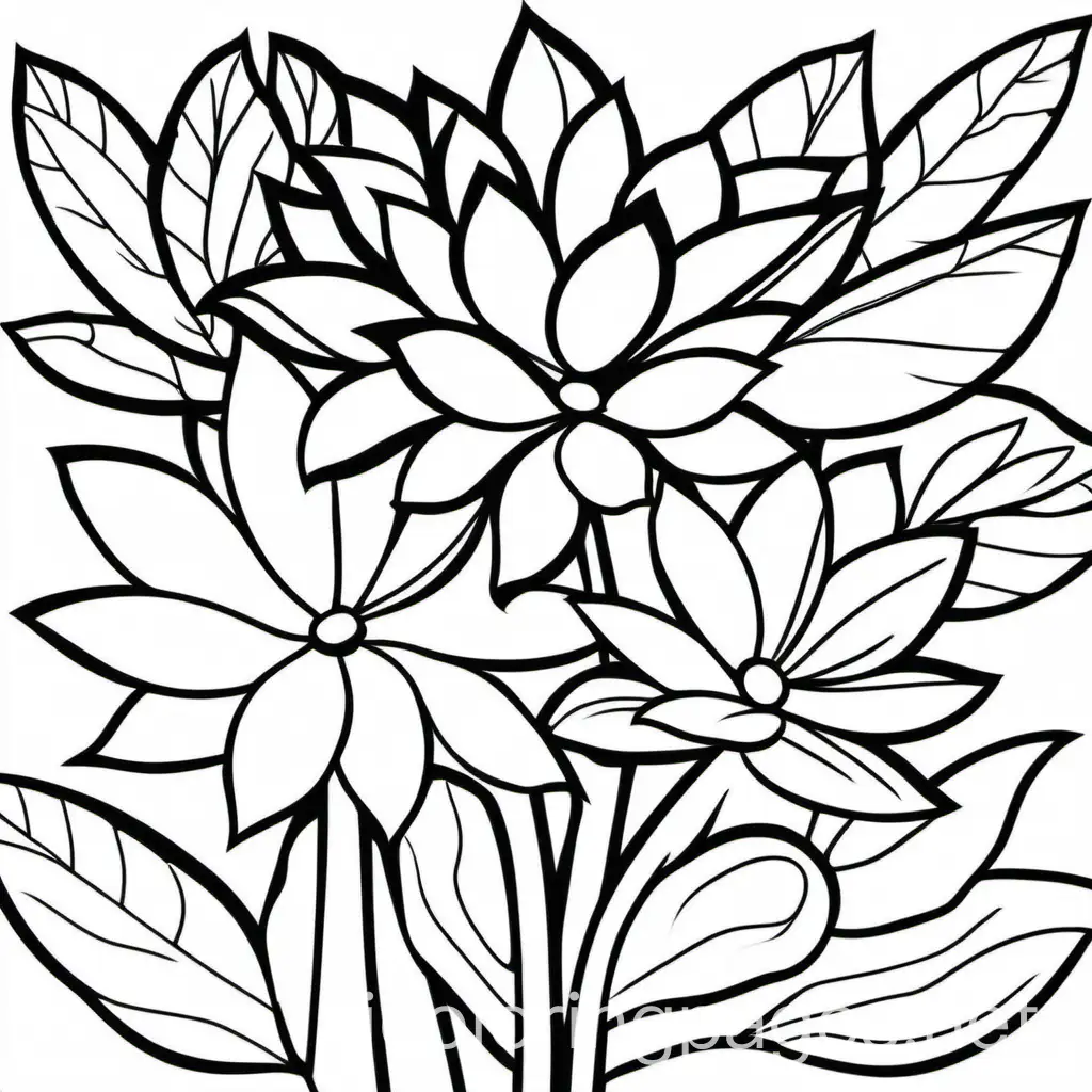 Simple-Flower-Coloring-Page-for-Kids-EasytoColor-Line-Art-on-White-Background