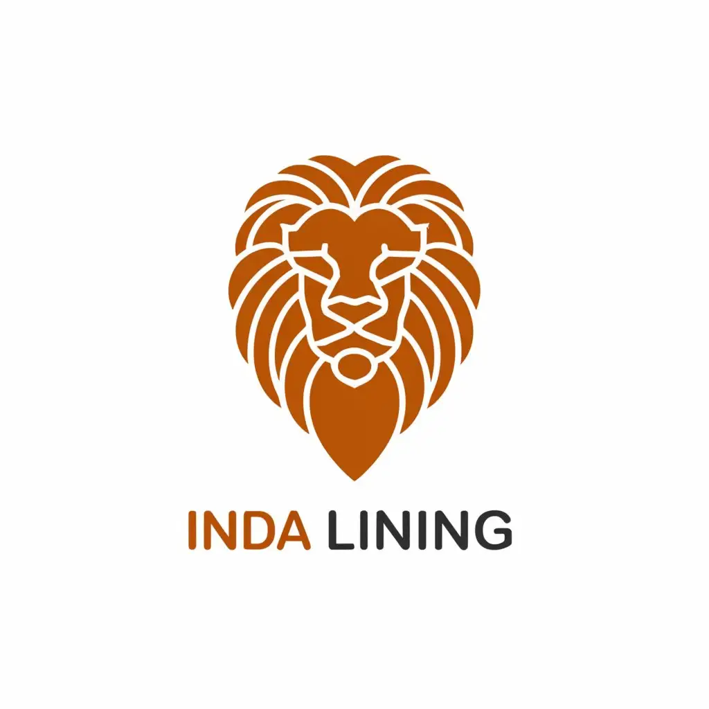a logo design,with the text "India lining", main symbol:Lion,Moderate,be used in Automotive industry,clear background
