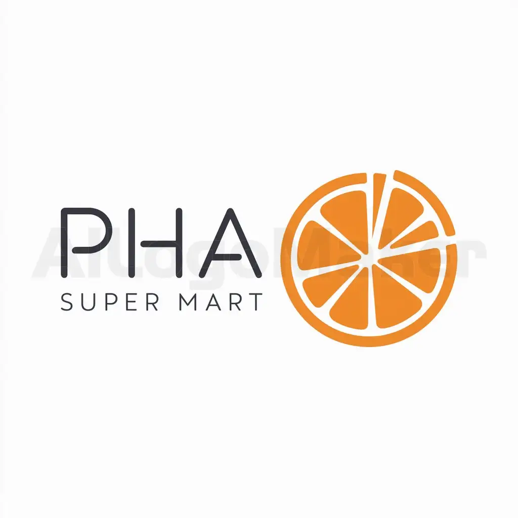 a logo design,with the text "Pha Super Mart", main symbol:Something that reminds fresh healthy habits,Minimalistic,be used in Restaurant industry,clear background