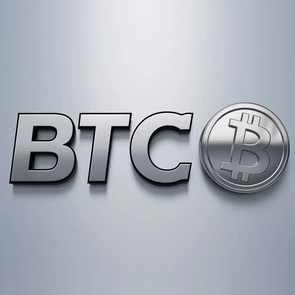 a logo design,with the text "BTC", main symbol:BTC,Moderate,clear background