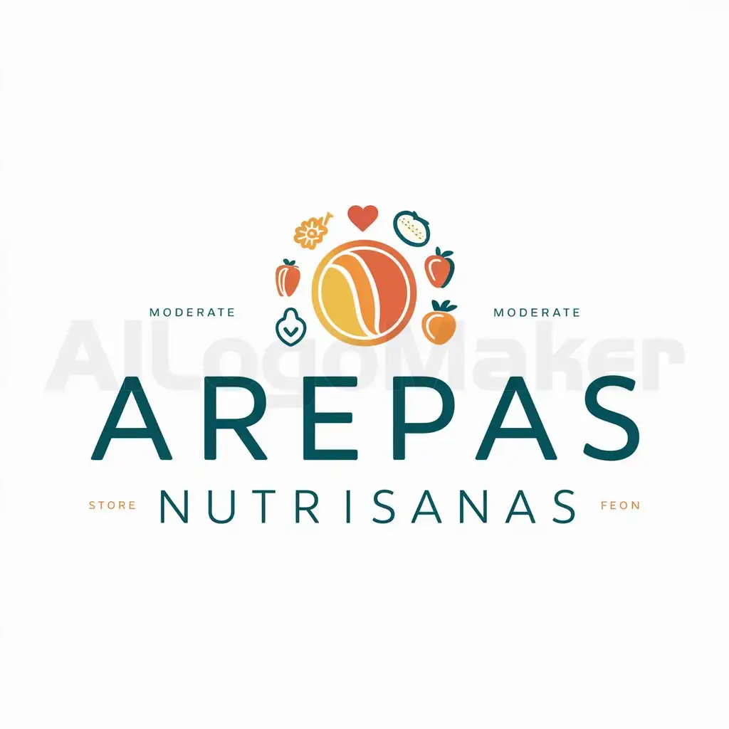 a logo design,with the text "Arepas Nutrisanas", main symbol:Arepas sanas,Moderate,clear background