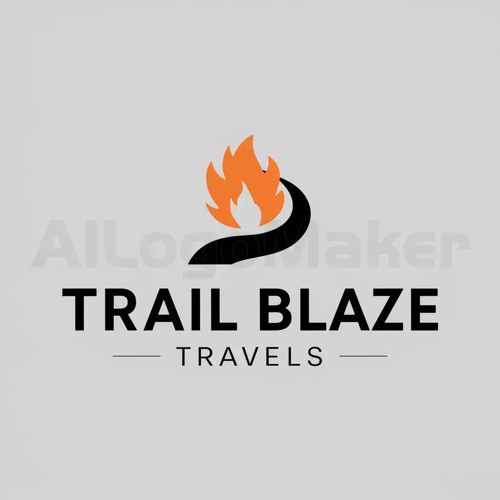a logo design,with the text "Trail Blaze travels", main symbol:blazing trail,Moderate,clear background