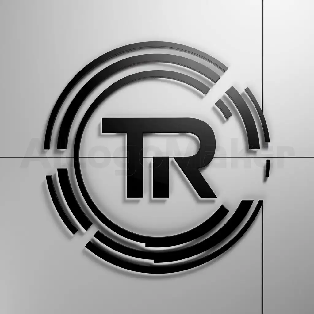 a logo design,with the text "TR", main symbol:Circle,complex,clear background