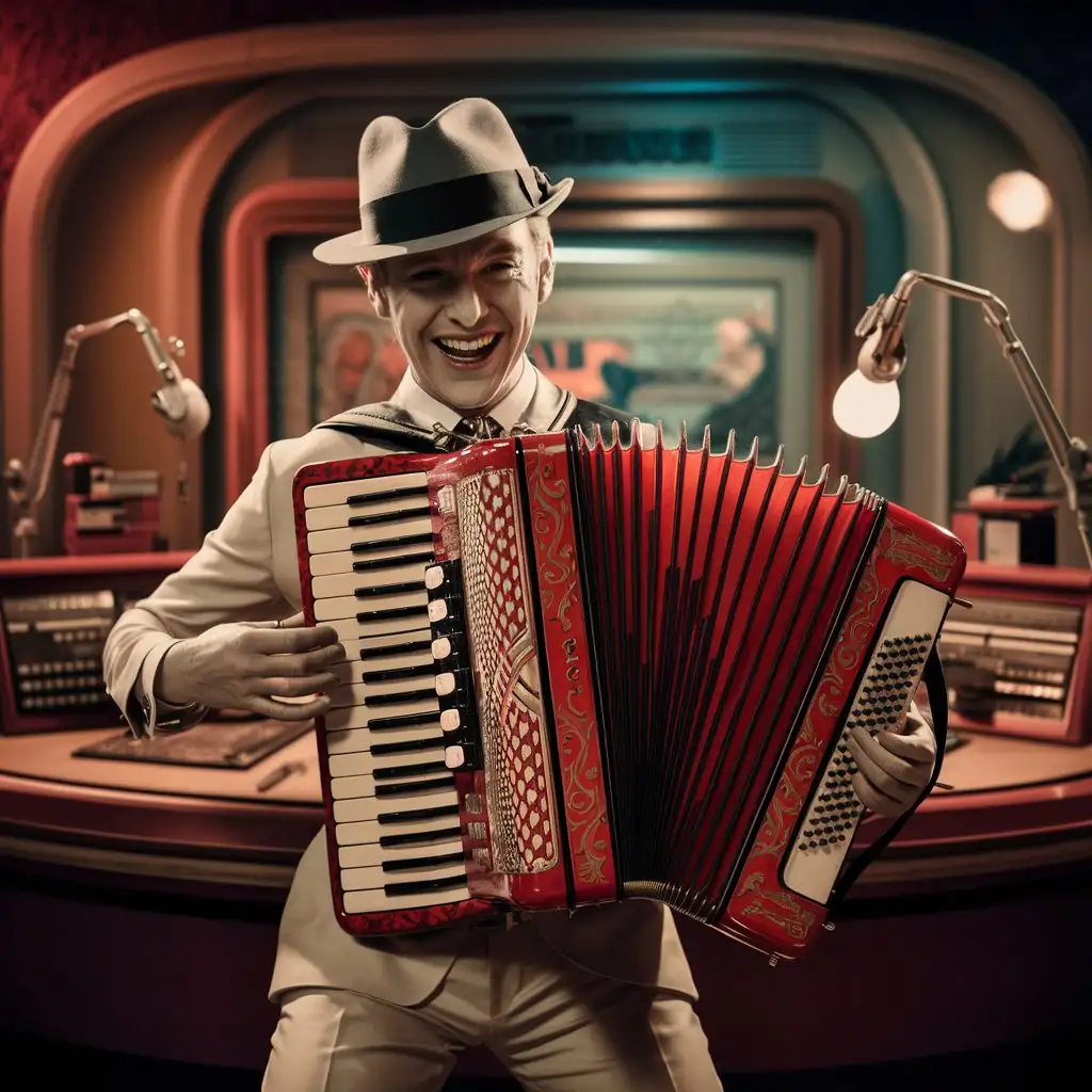 Radio-Host-Playing-Accordion-in-Vibrant-Studio-Setting